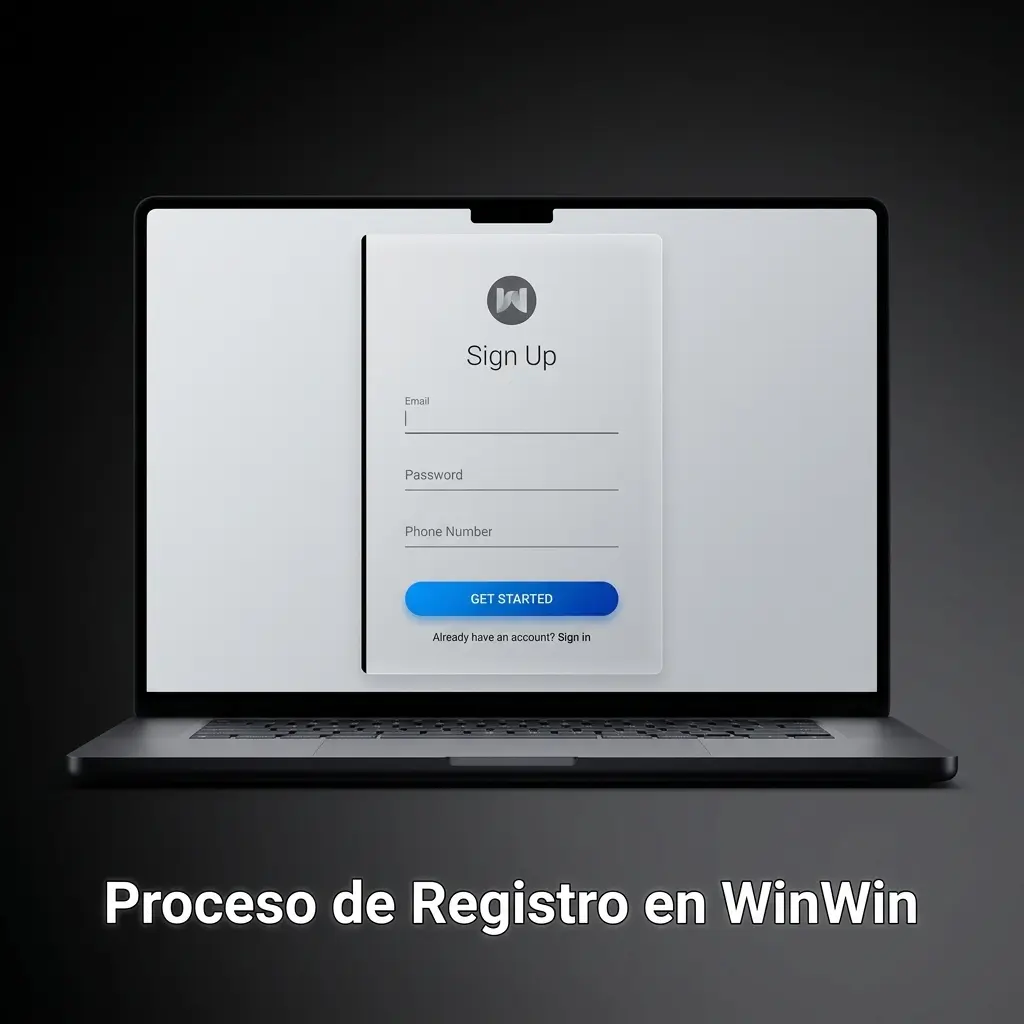 Proceso de registro en WinWin: formulario con datos personales, credenciales y confirmación en menos de 3 minutos
