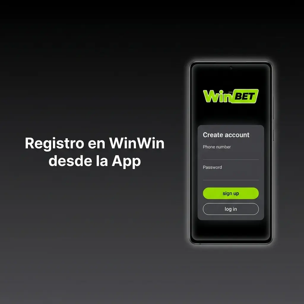 Registro en WinWin desde la app: crea tu cuenta en español en menos de 3 minutos y reclama tu bono de bienvenida.
