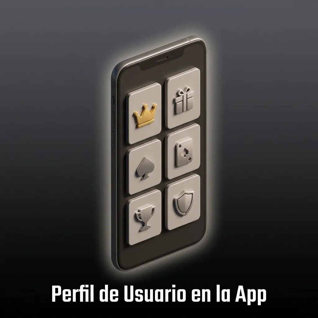 Panel de perfil de usuario WinWin con saldo, historial de apuestas y ajustes de cuenta en la app