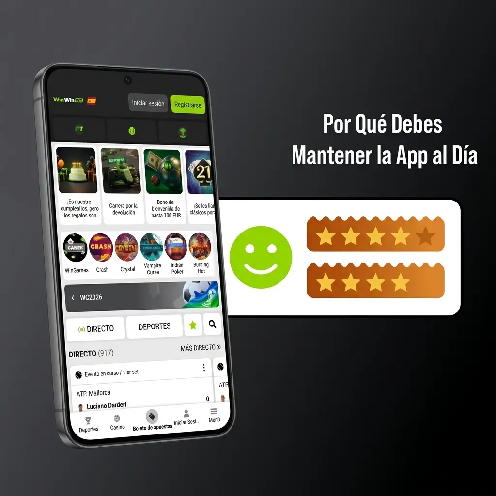 Actualización de la app WinWin en Android para mejorar rendimiento, seguridad y nuevas funciones en España