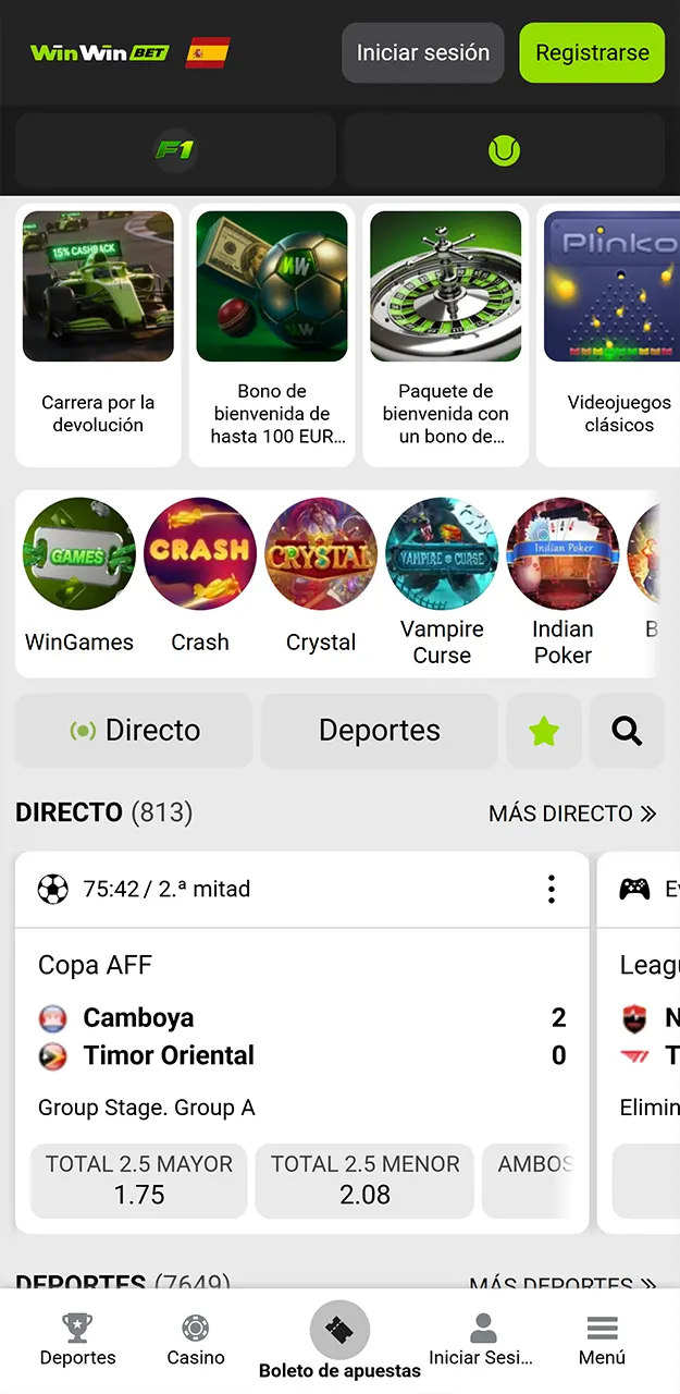 Descarga la aplicación rápida WinWin para Android e iOS.