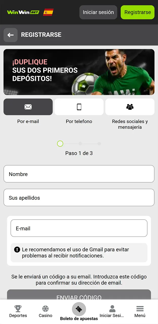 Descubre cómo registrarte en la aplicación WinWin.